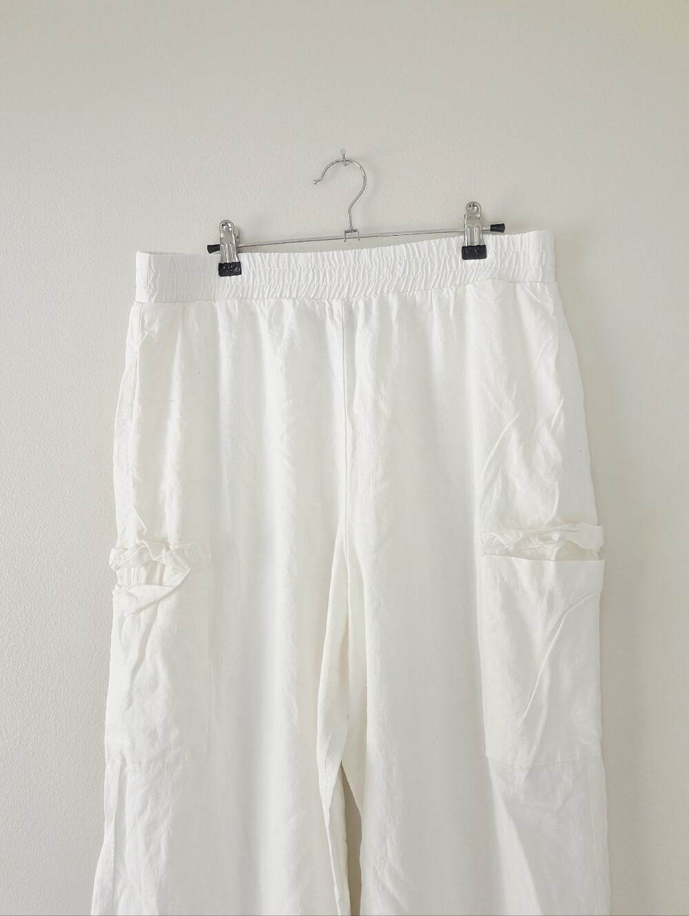 Show Me Your Mumu Women's Coast Cargo Pants White Resort Vacay XL - Picture 3 of 7